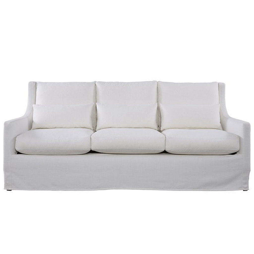 White Polyester Sofa with Three Pillows Y136
