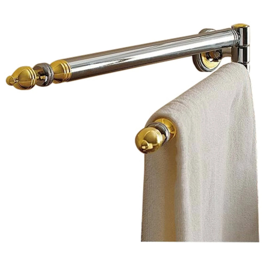 Chrome/Gold Queen Wall Mounted Towel Bar V10467
