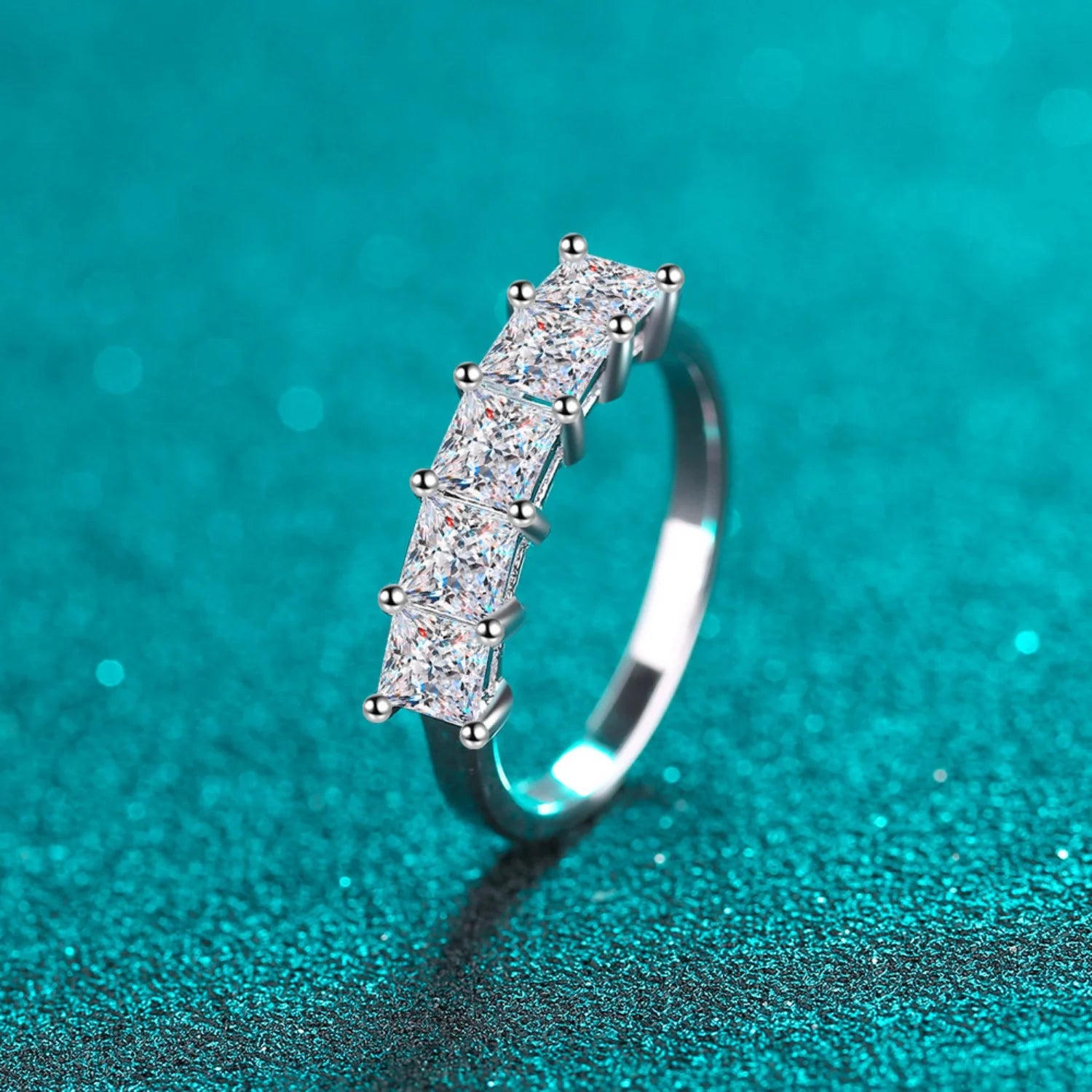 2ct Princess Cut Moissanite Engagement Ring, 925 Sterling Silver H42804