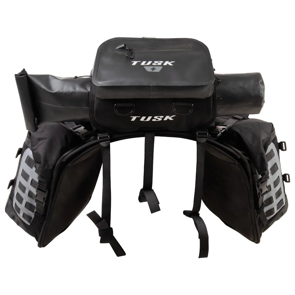 Rackless Luggage System with Dry Duffel Tail Bag Heat Shield Q376