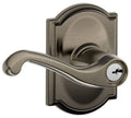 Antique Nickel Keyed Entry Lever Lock I229