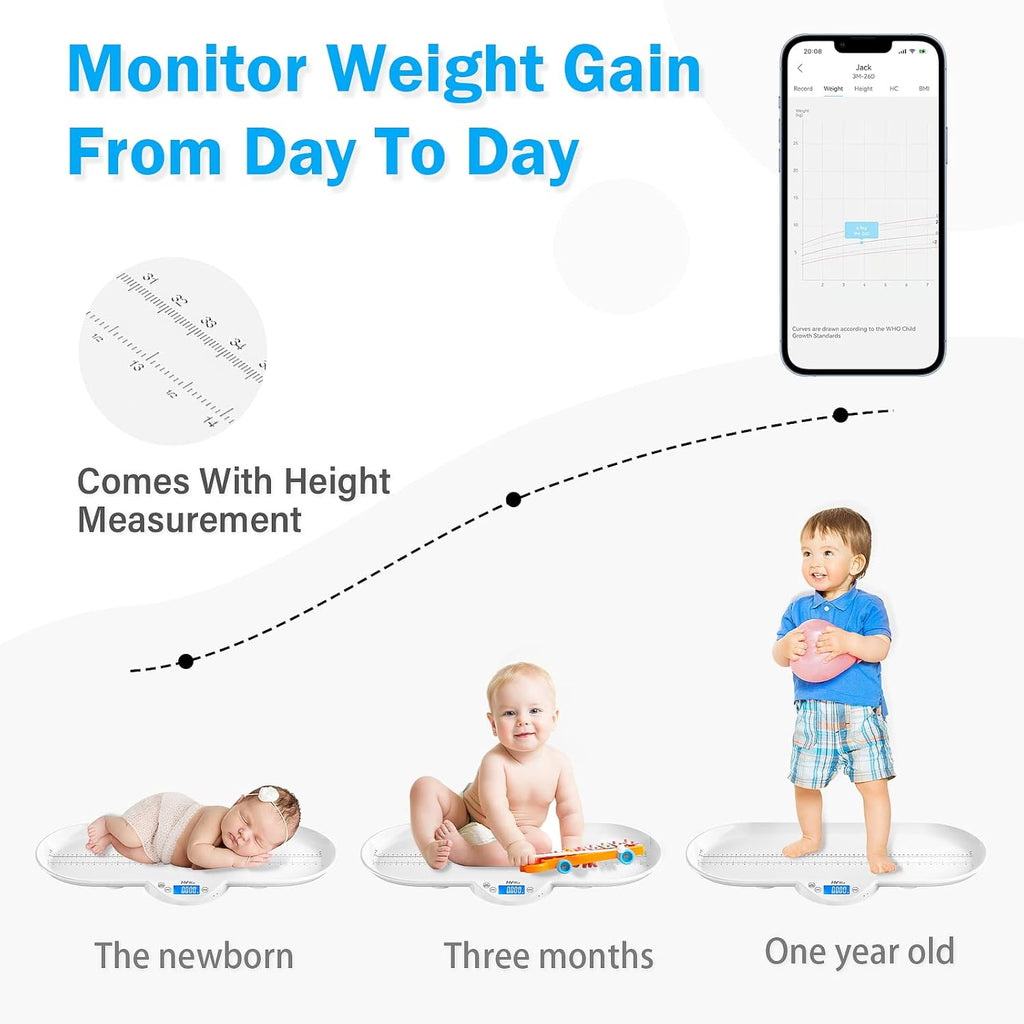 Pack of 2 Digital Baby Scale with Hold Function, LCD Display, ± 0.1oz D4459
