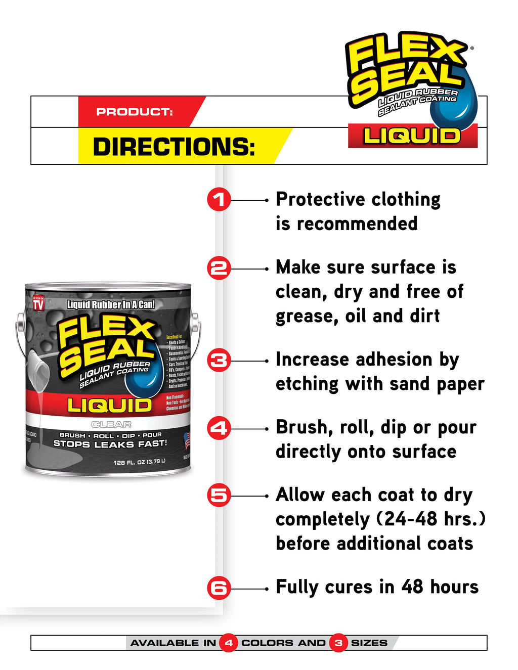 Clear Liquid Rubber Sealant Coating, 16 oz W33847