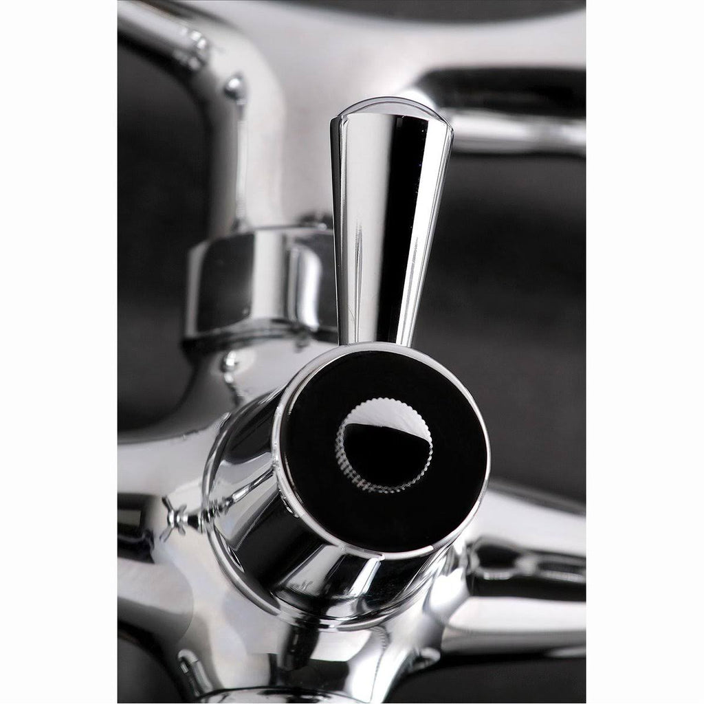 Brushed Brass Wall Mount Clawfoot Tub Faucet with Hand Shower A4614