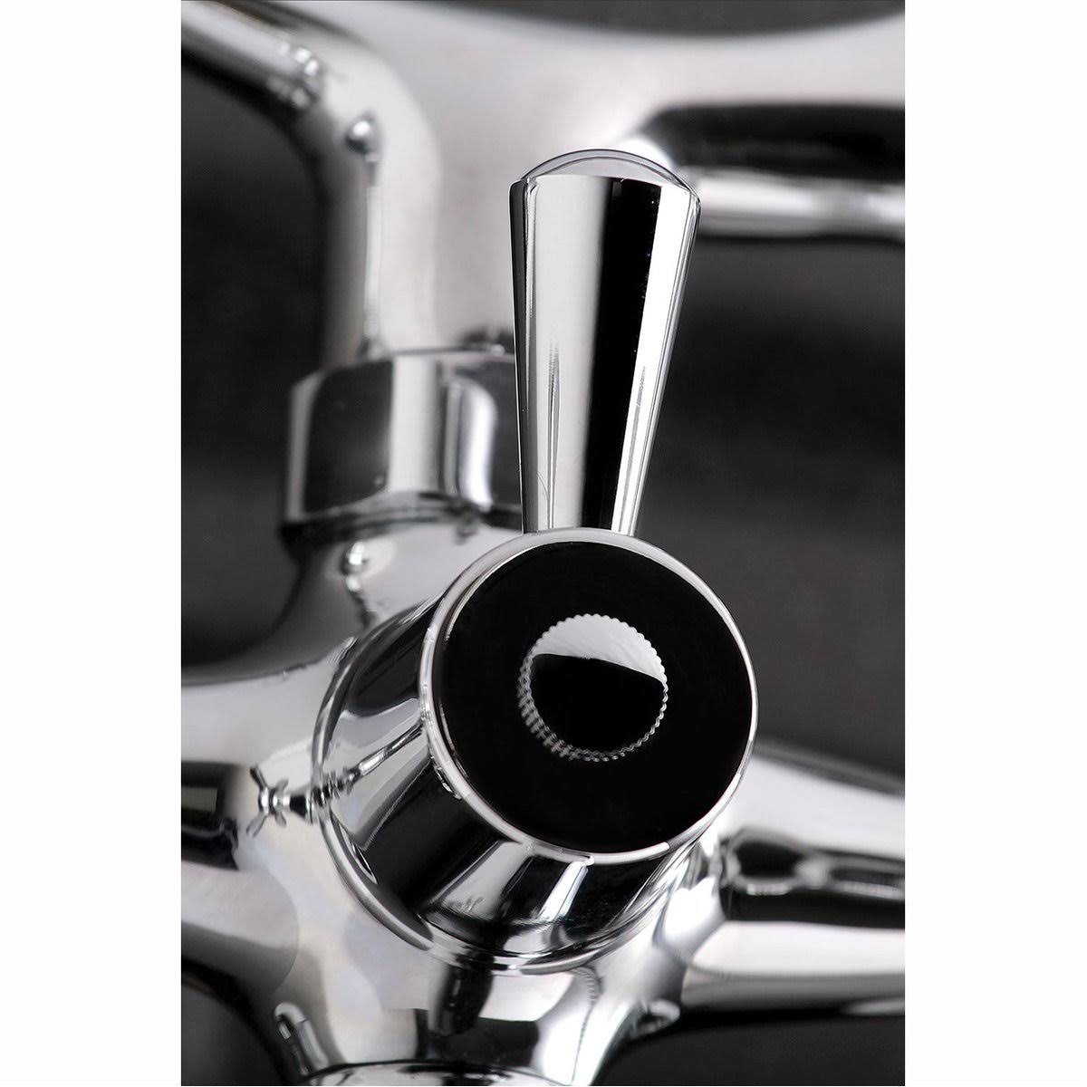 Brushed Brass Wall Mount Clawfoot Tub Faucet with Hand Shower A4614