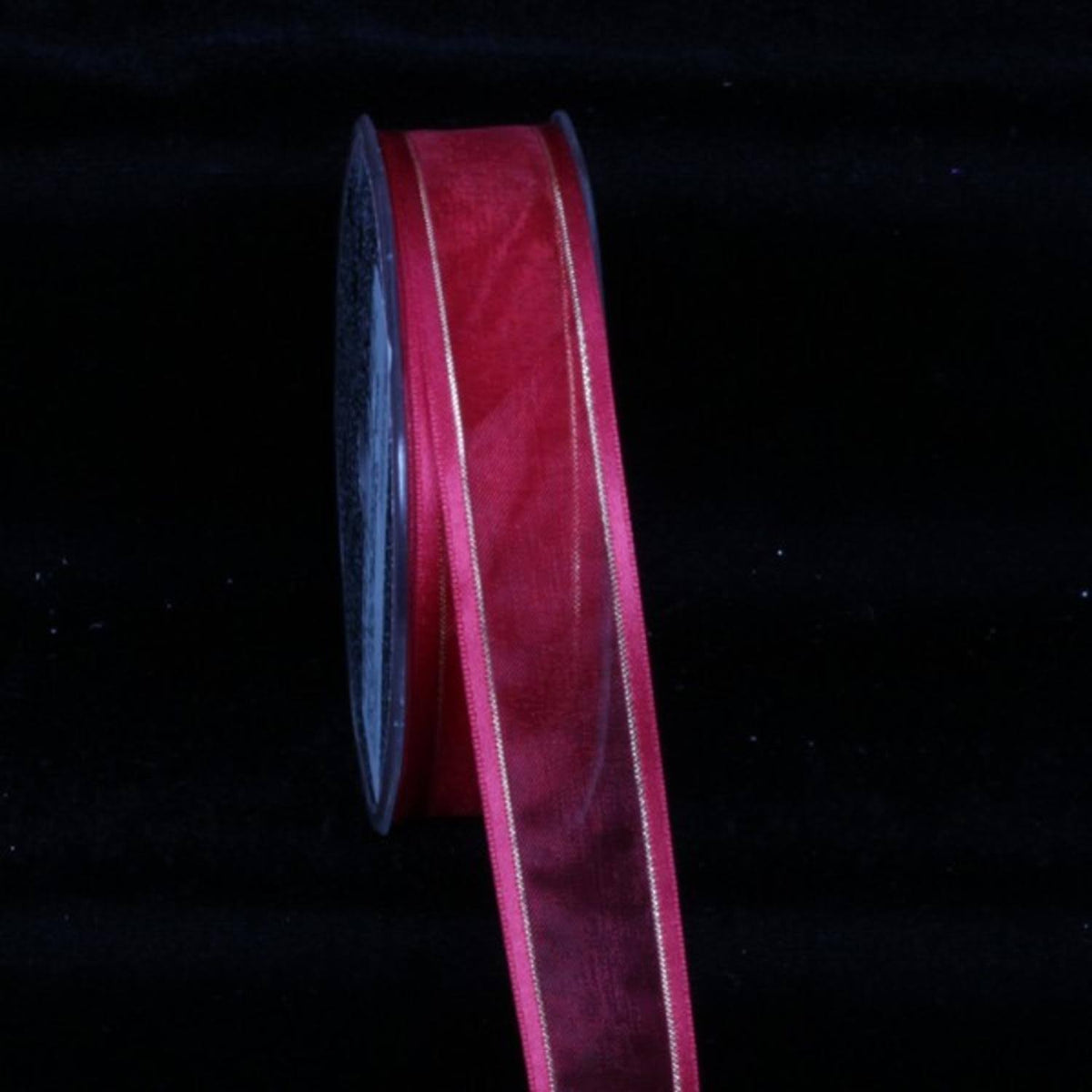 Red Satin Edged Organdy with Gold Trim 60 Yards N84832