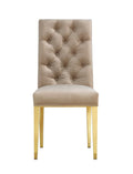 Beige Velvet Dining Chair - Set of 2 Y4684