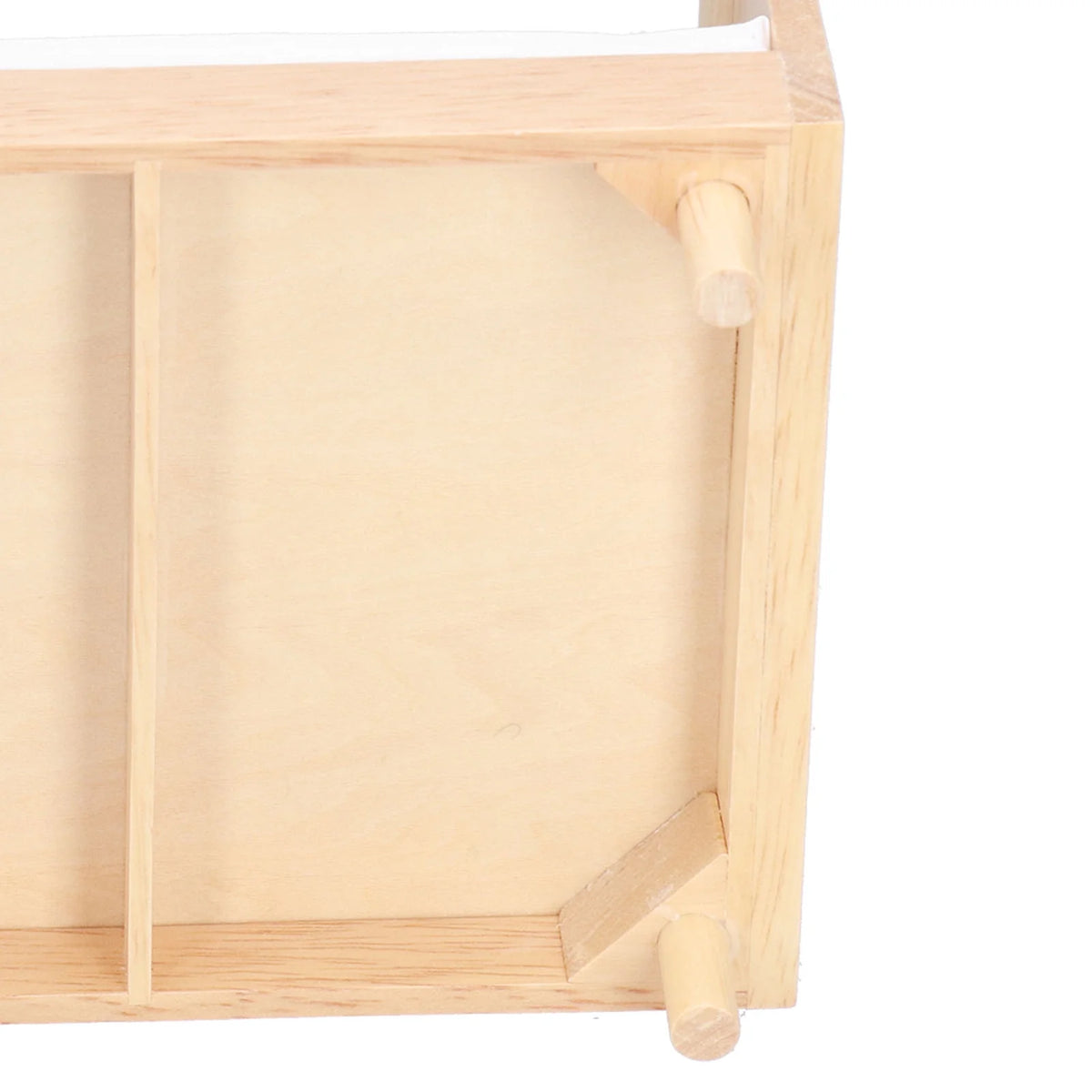 Wooden Double Bed for Dollhouse Decoration H8835