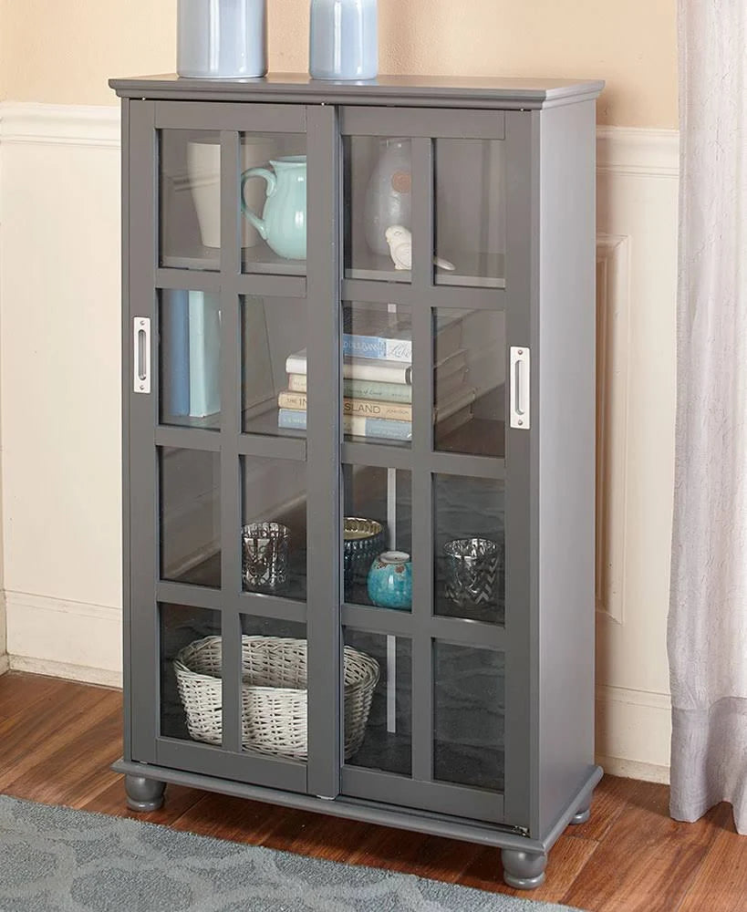 Gray Sliding Door Cabinet P3663