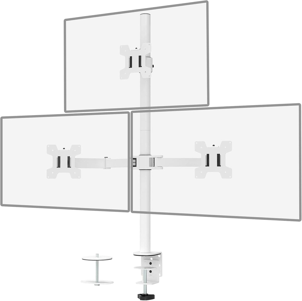Triple Monitor Desk Mount, Black, Pack of 2 O682908