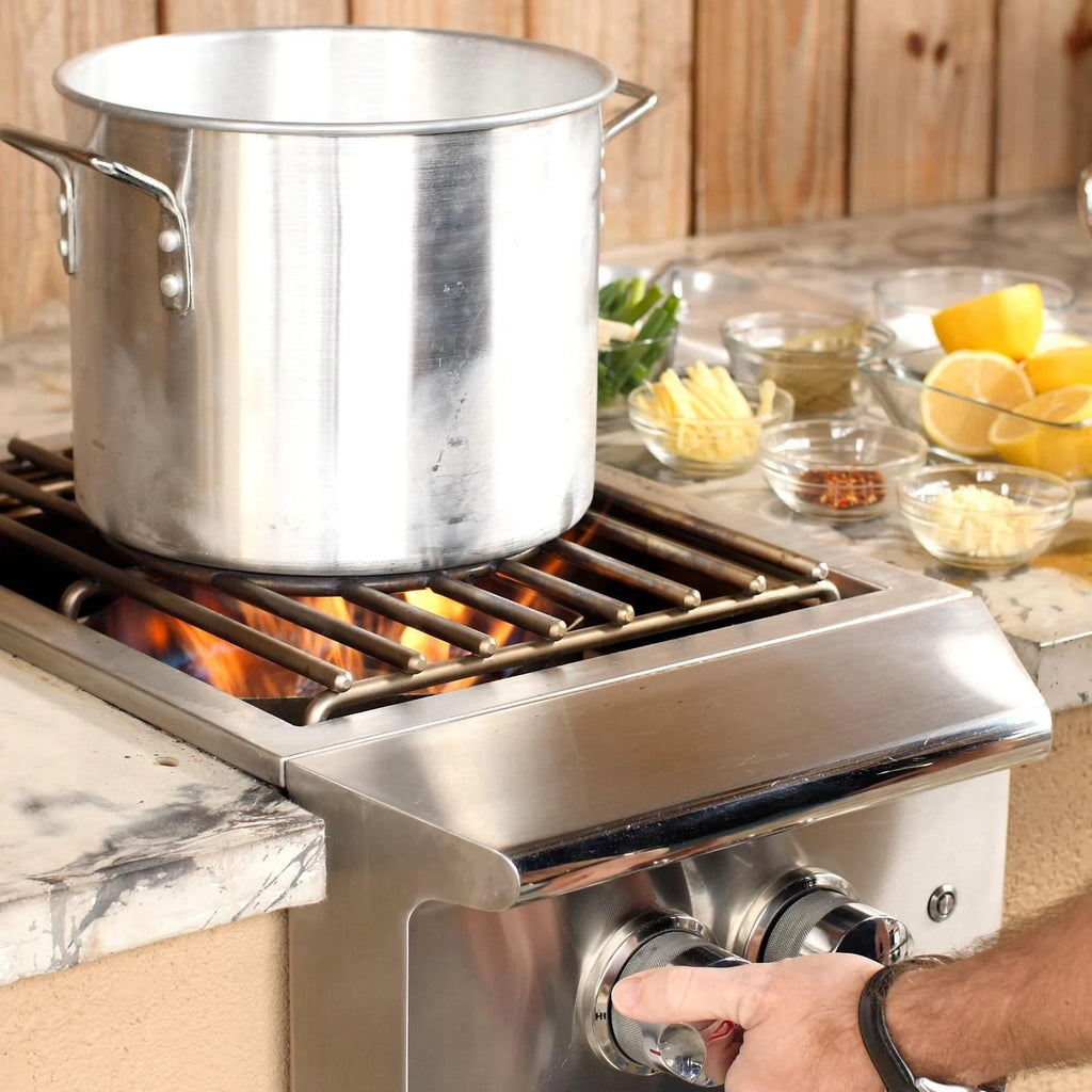 Built-In Liquid Propane Power Burner With Wok Ring, Stainless Steel Lid J246