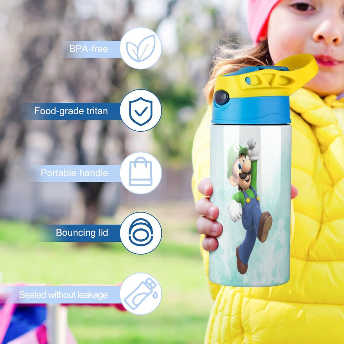 Insulated Stainless Steel Water Bottle with Straw L271