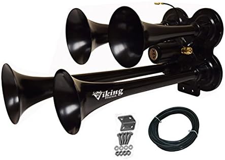 4 Black Trumpets Train Air Horn Kit A224649