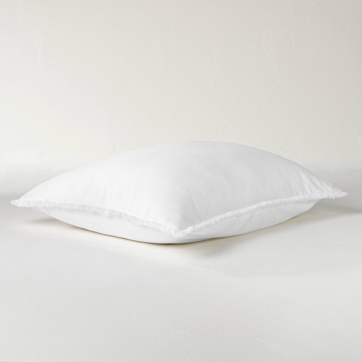 White Linen Blend Comforter & Sham Set D39274