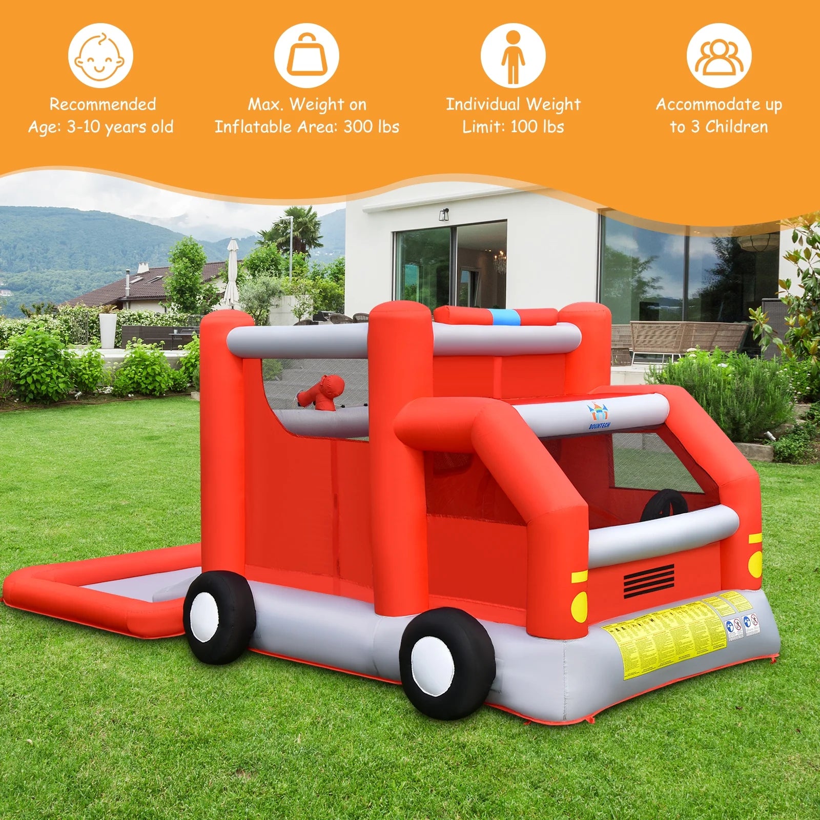 Inflatable Castle Water Park Kids Bounce House with 480W Blower G136