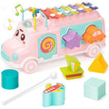 Musical Bus Xylophone Toy with Building Blocks C917