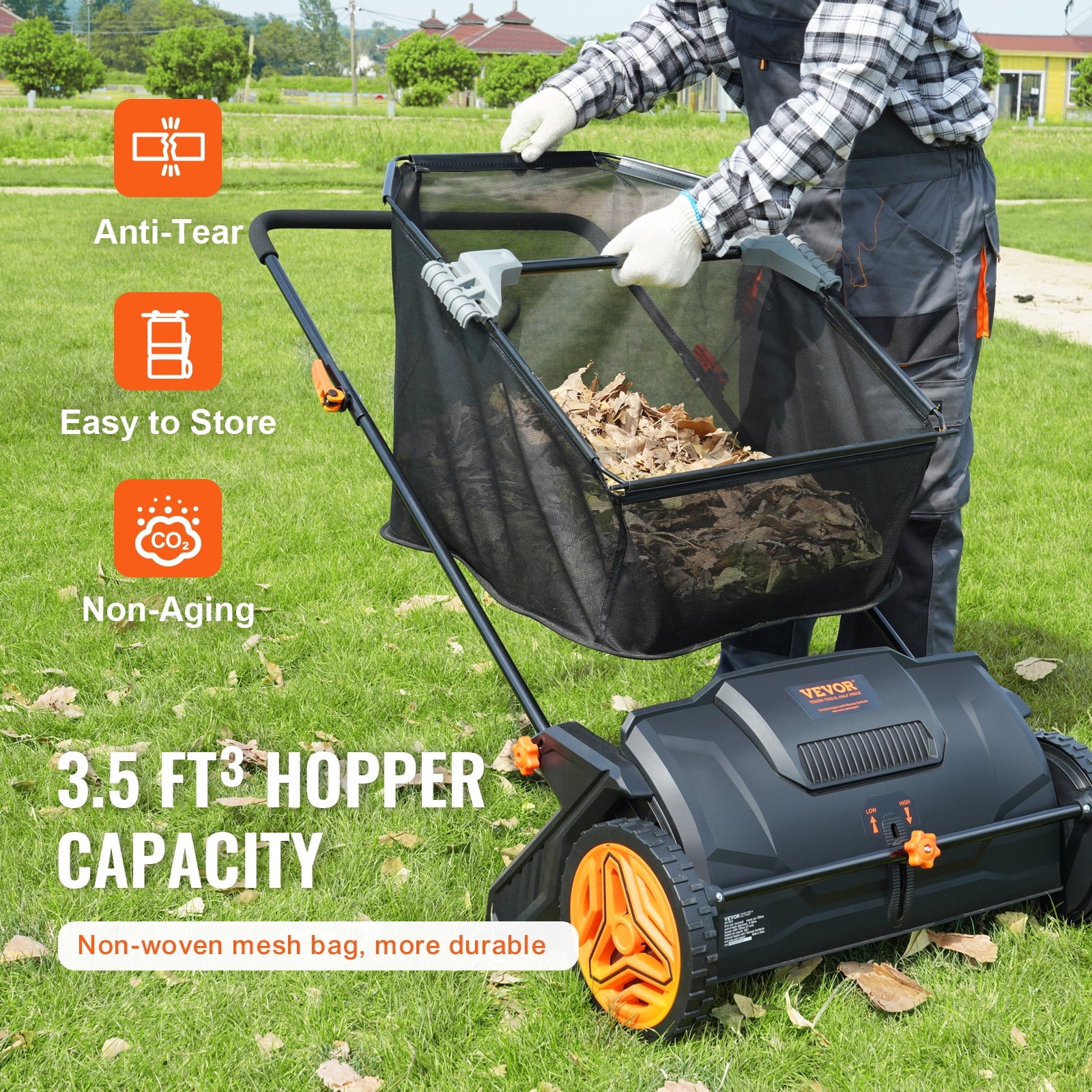 21-inch Push Lawn Sweeper with 3.5 cu. ft Collector L756027