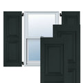 Dark Green Western Red Cedar Raised Panel Shutters Pair O716