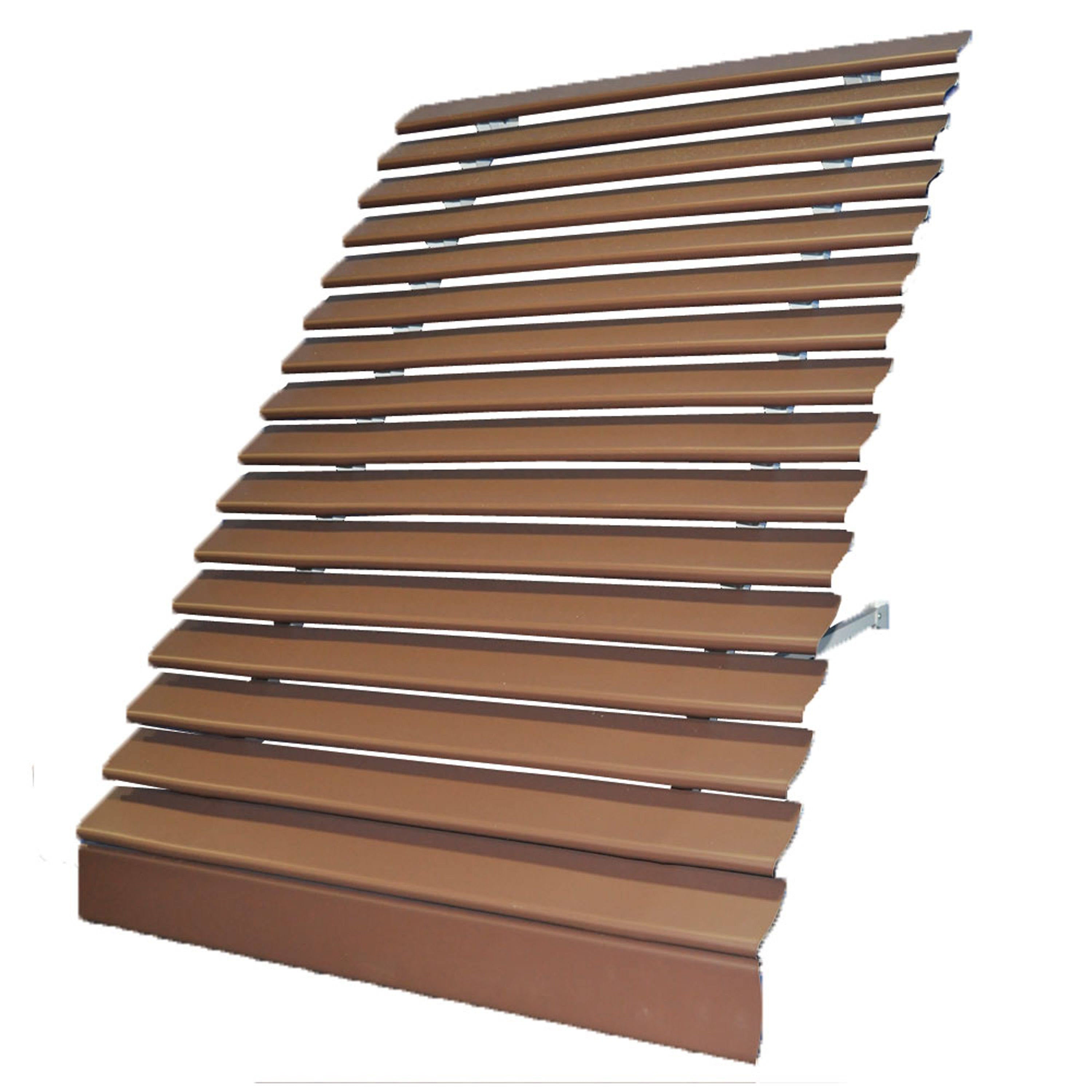 Brown Solid Fixed Window Awning E19624
