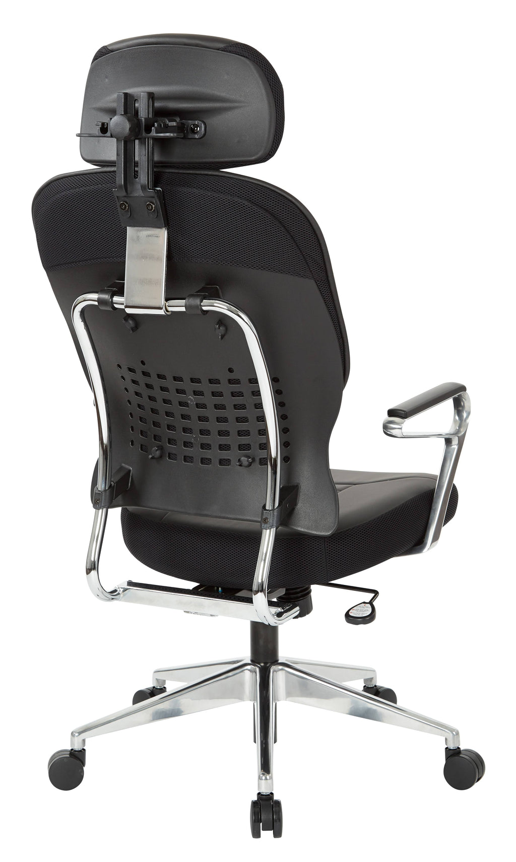 Bonded Leather Managers Chair with Headrest - Black I92321