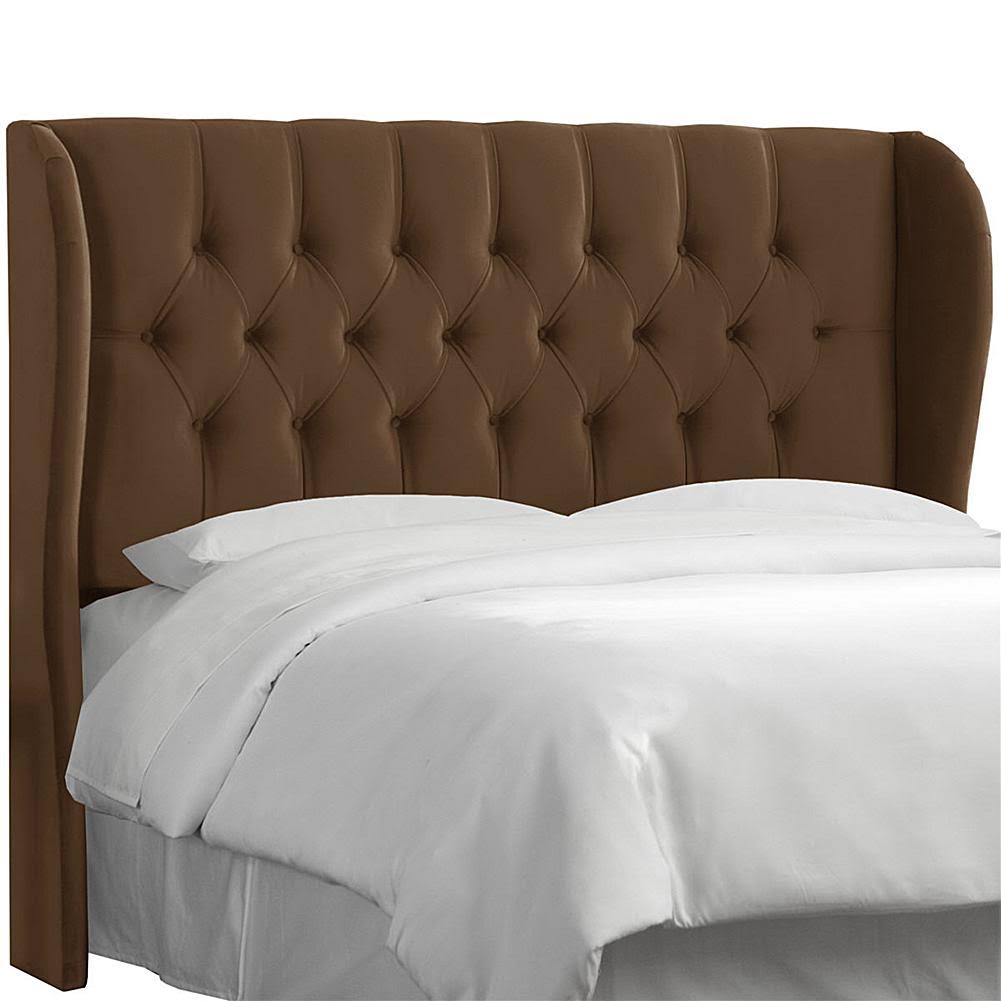 Brown Tufted Wingback Headboard California King I7025