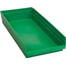 Green Plastic Shelf Bin, Lot of 6 R290232