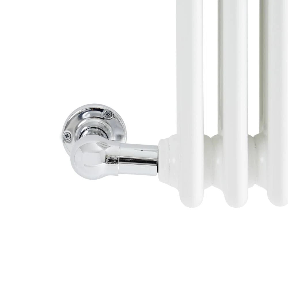 White Horizontal 3-Column Cast-Iron Style Radiator J63829
