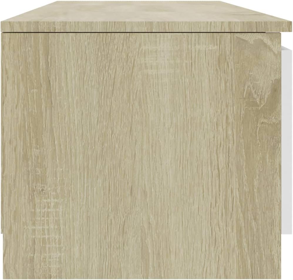 White and Sonoma Oak TV Cabinet D5391