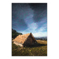 Dark and Stormy Cabin 20x30 Canvas Wall Art Y755