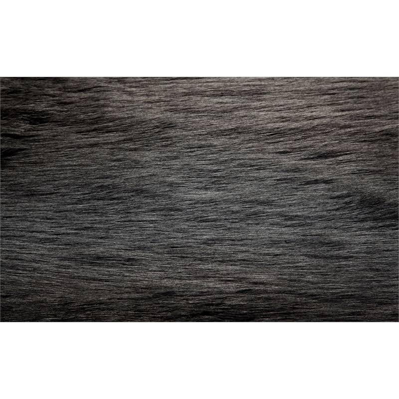 Black Fabric Padded Long Bench W37394