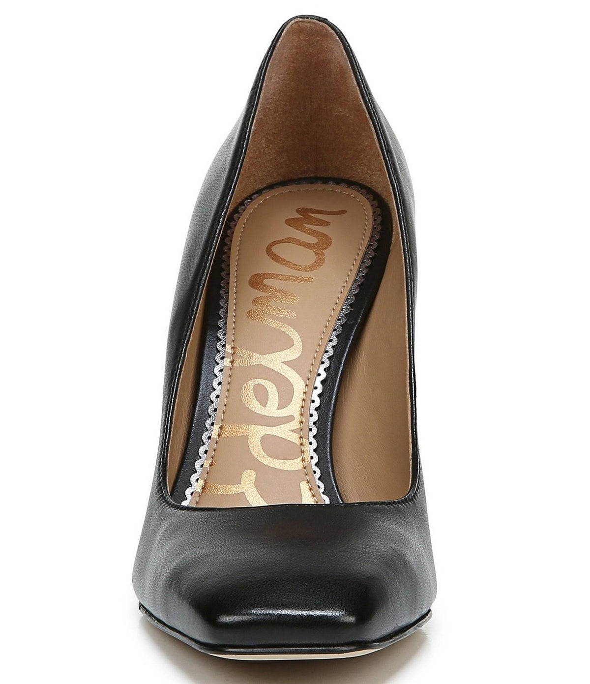 Black Square-Toed Pumps Y892