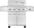 4-Burner Propane Gas Grill in Stainless Steel with Side Burner K8029