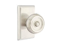 Satin Nickel Privacy Knob with Rectangular Rose U992123