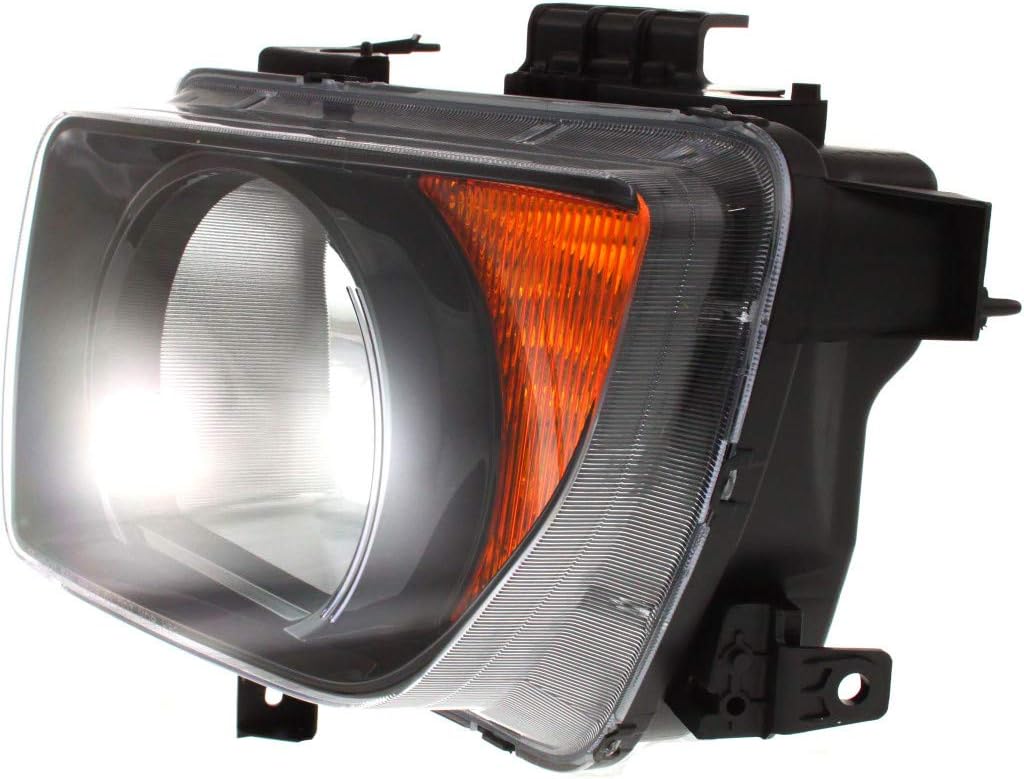 Black Bezel Headlight Assembly Passenger Side H9153