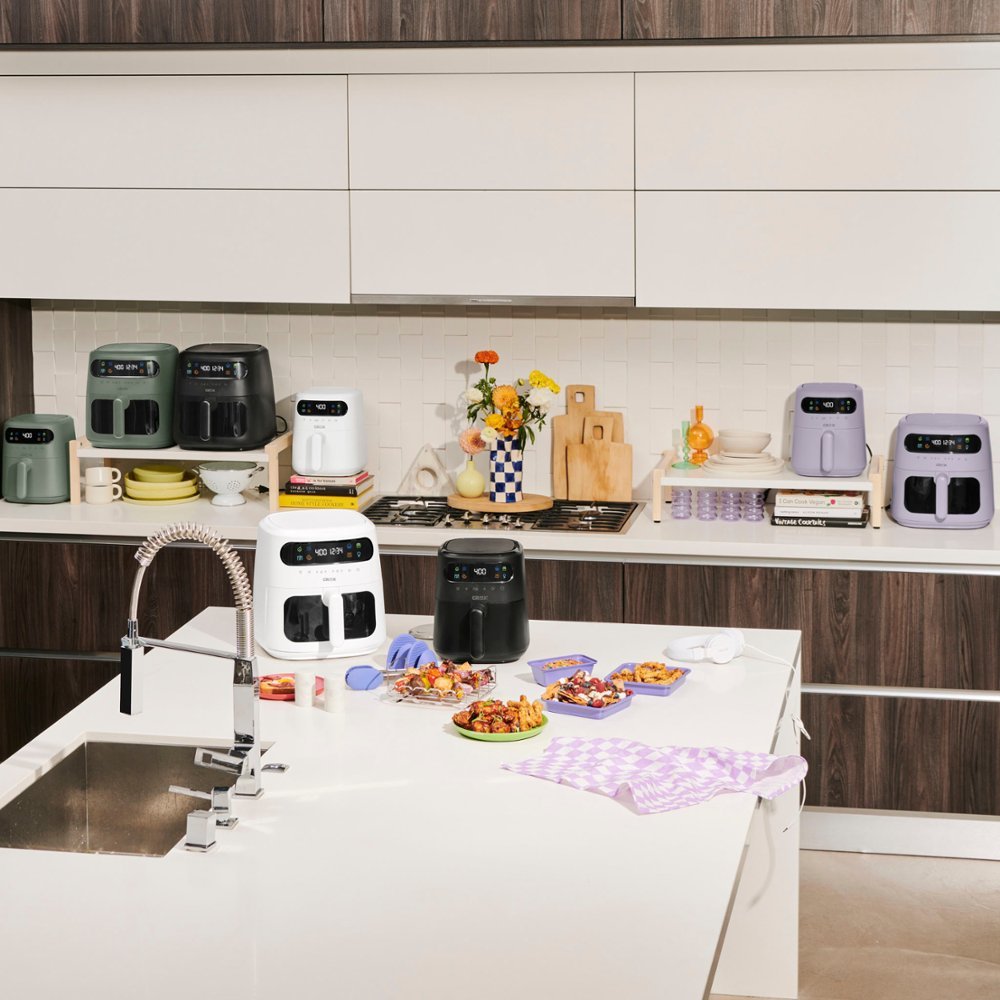 3-qt. Digital Air Fryer Kit with TurboCrisp - White D726136