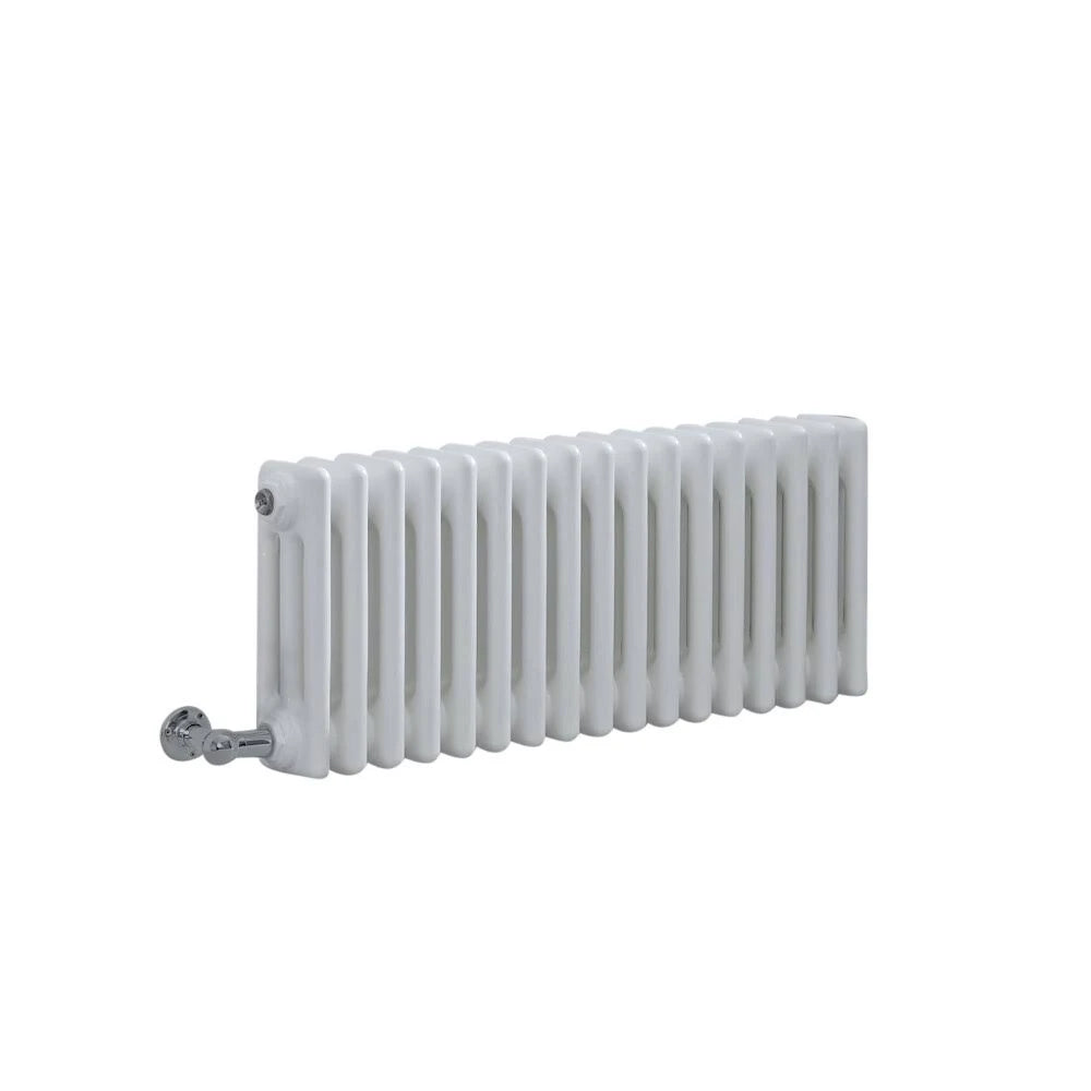 White Horizontal 3-Column Cast-Iron Style Radiator J63829