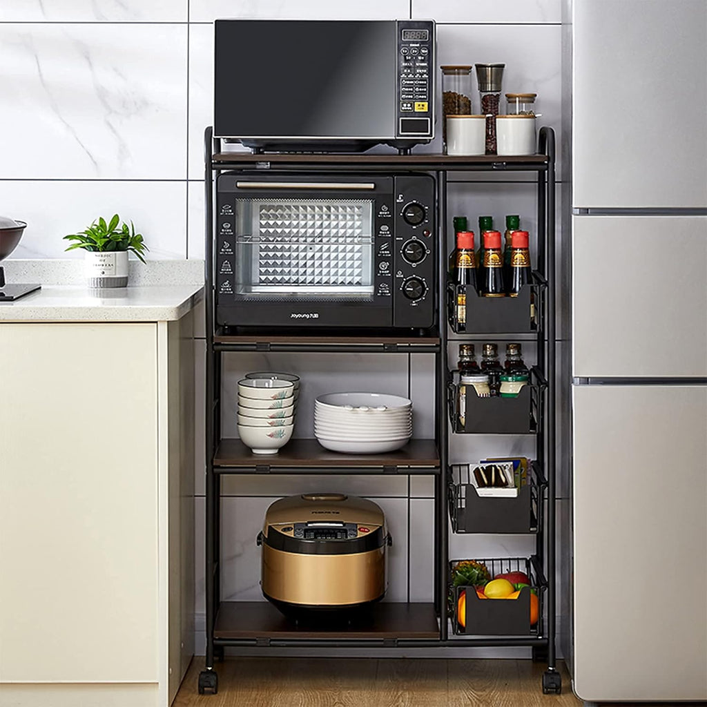 Kitchen Standing Bakers Rack with Storage Basket O4435