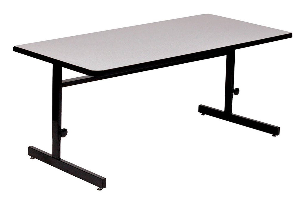 Adjustable Height Computer Station Office Table, Gray L418