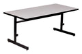 Adjustable Height Computer Station Office Table, Gray L418