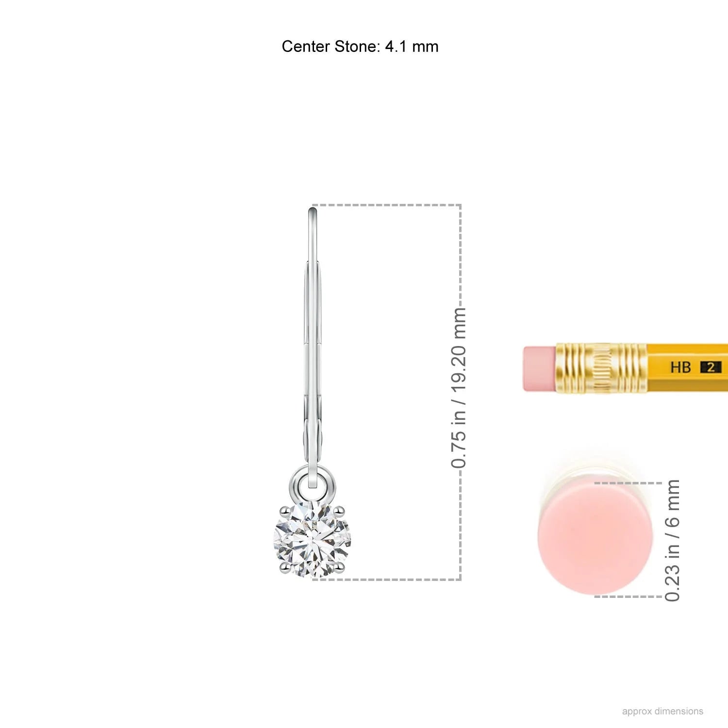 Diamond Drop Earrings in Platinum M242
