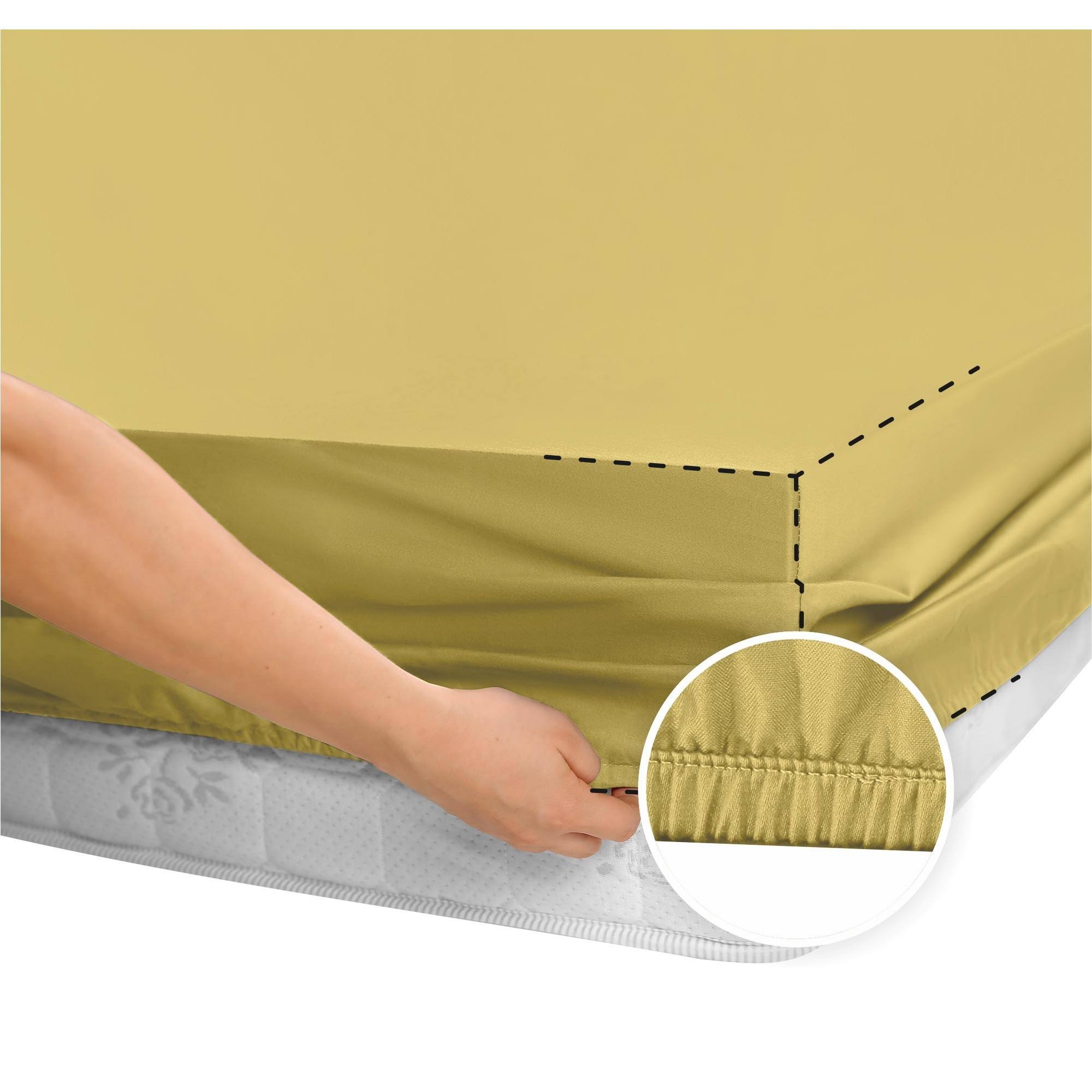 Queen Fitted Sheet, 100% Cotton Sateen X963579