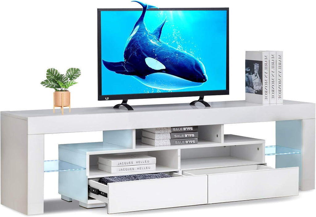 Black LED TV Stand with RGB Lights R617