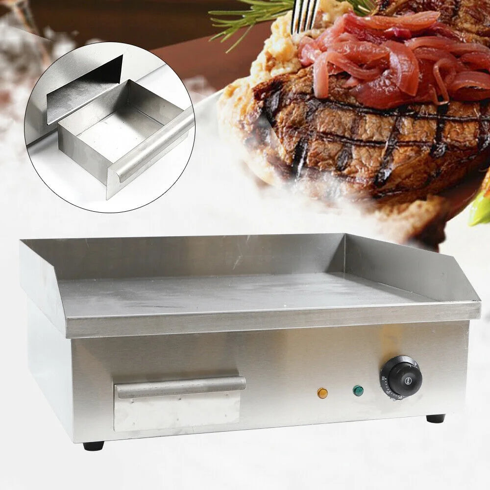 22" Countertop Electric Flat Top Grill Griddle U161