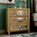 Gold 3 Drawer Accent Chest O752