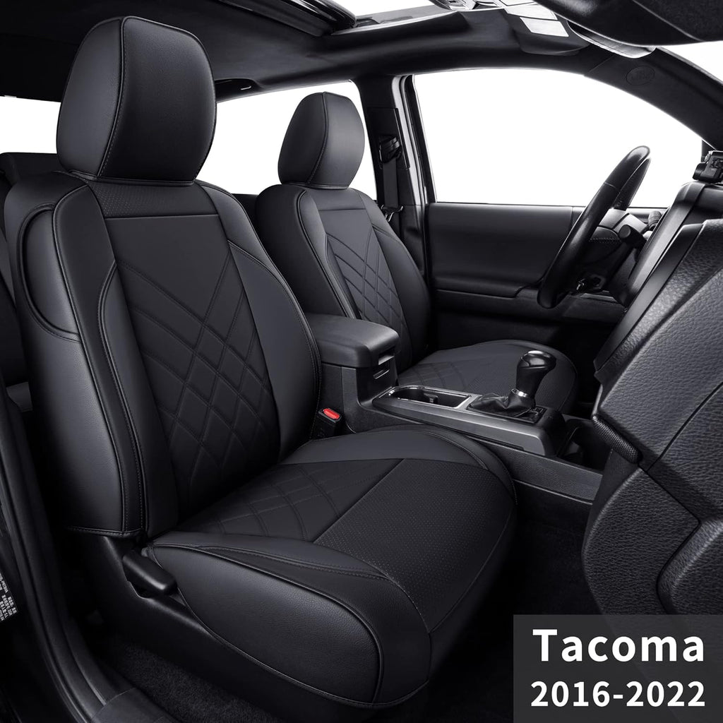 Black & Red Faux Leather Seat Covers G831889