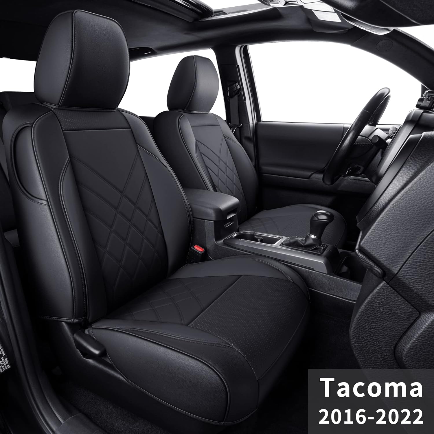 Black & Red Faux Leather Seat Covers G831889