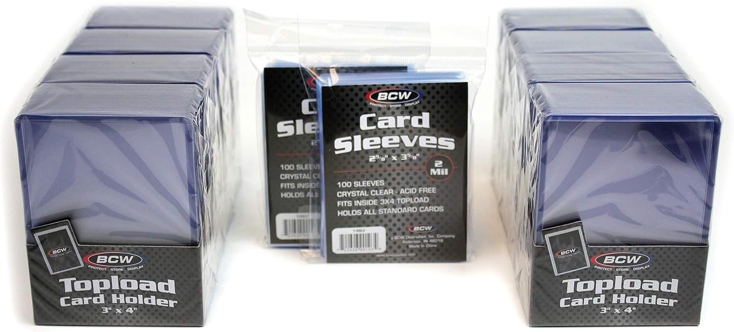 200-Count Card Toploaders and Card Sleeves A13463