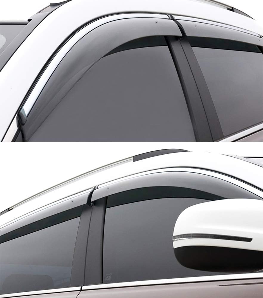 Car Window Visor Vent Shade Deflector Sun/Rain Guards Pack of 2 X9899