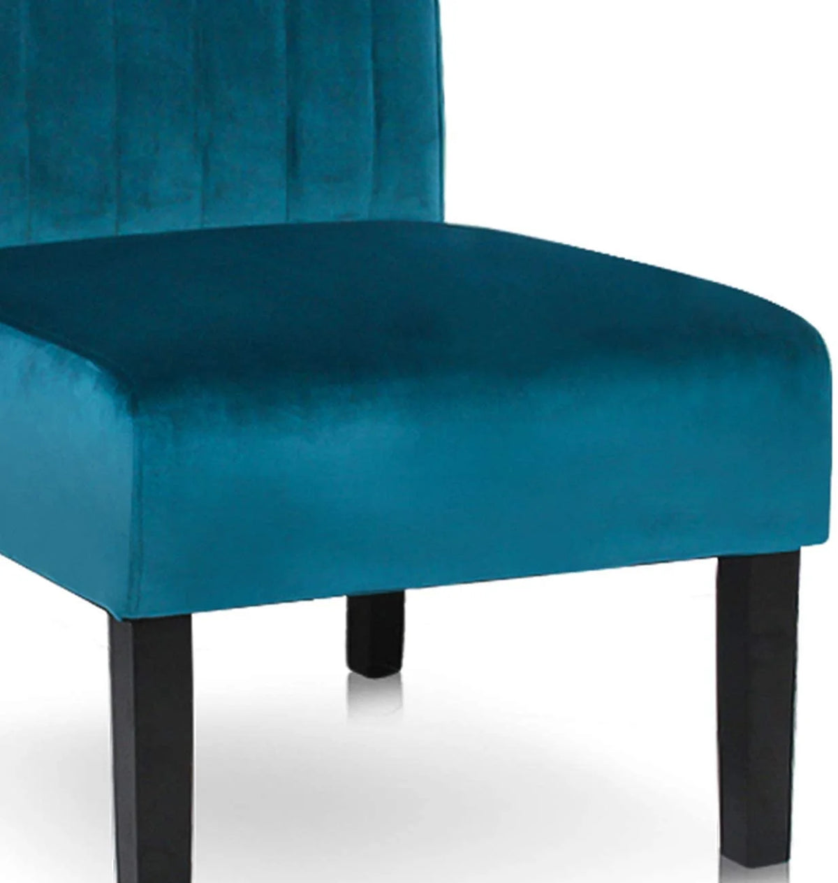 Blue Velvet Armless Accent Chair X93441