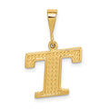10k Yellow Gold Letter T Pendant Necklace E192049
